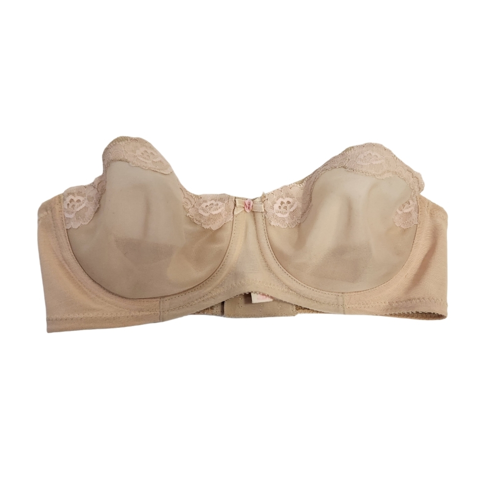 Lady Marlene Vintage Nude Strapless Bra  32 C
